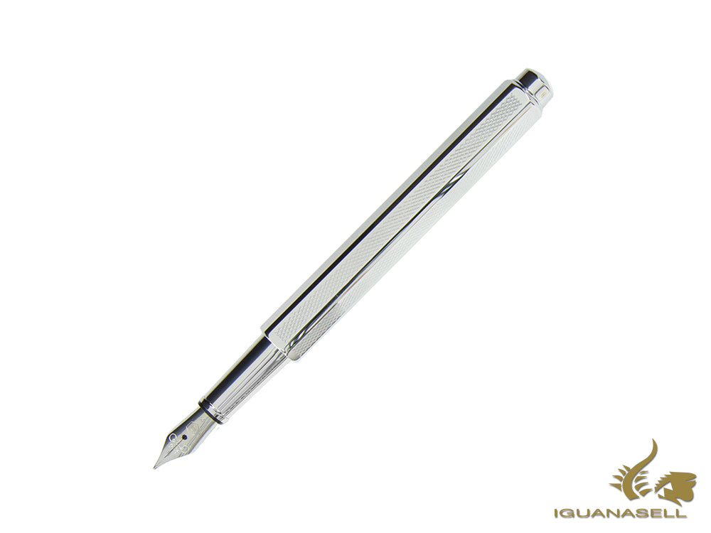 Caran d'Ache Ecridor Retro Fountain Pen, Palladium, Silver, 958.485