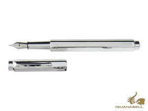 Stylo plume rétro Caran d'Ache Ecridor, palladium, argent, 958.485