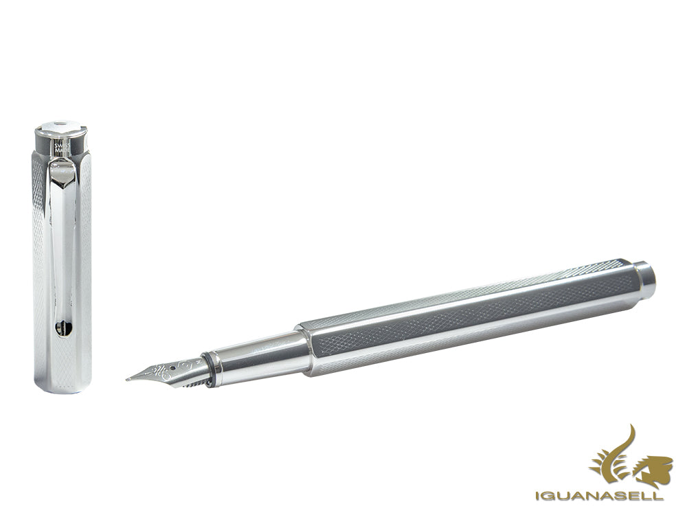 Stylo plume rétro Caran d'Ache Ecridor, palladium, argent, 958.485