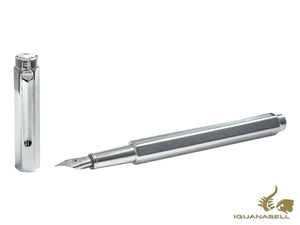 Stylo plume rétro Caran d'Ache Ecridor, palladium, argent, 958.485