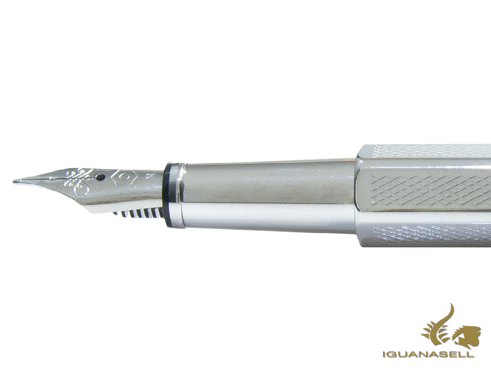 Caran d'Ache Ecridor Retro Fountain Pen, Palladium, Silver, 958.485