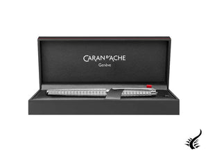 Caran d'Ache Léman Slim Lights Fountain Pen, Rhodium, Silver, 4791.386