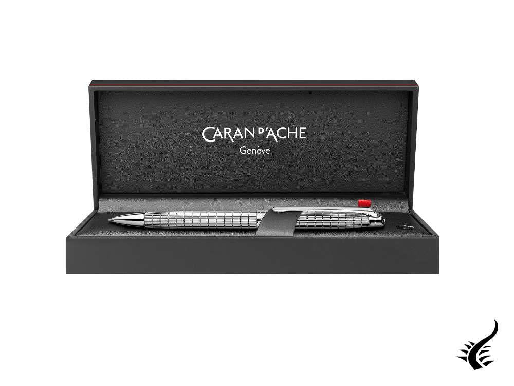 Stylo bille Caran d'Ache Léman Slim Lights, Rhodium, Argent, 4781.386