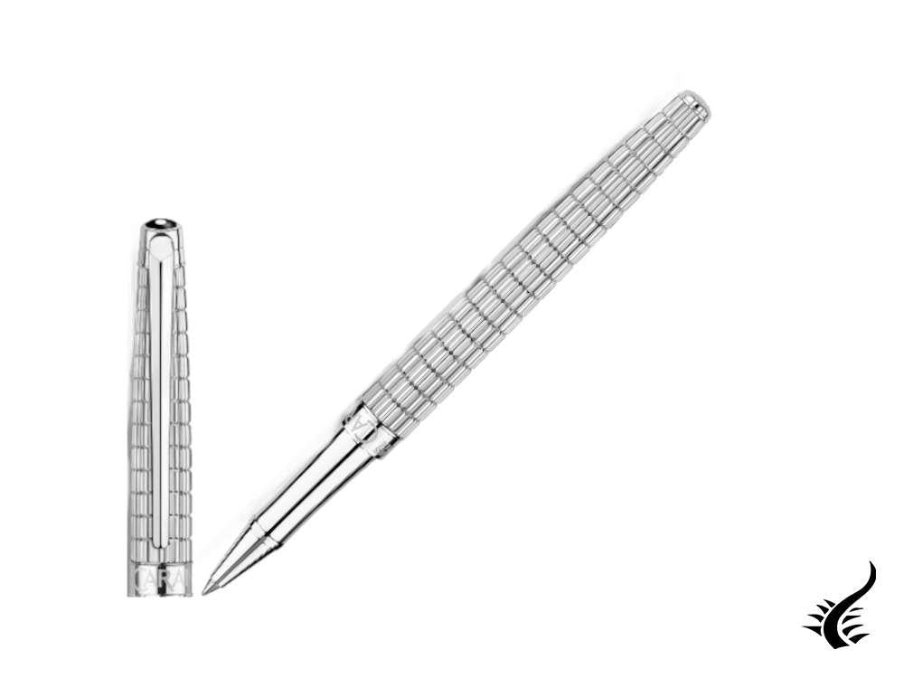 Stylo roller Caran d'Ache Léman Slim Lights, Rhodium, Argent, 4771.386