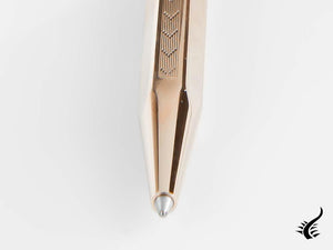 Stylo à bille Caran d´Ache Ecridor Chevron, laiton, or rose, 898.207