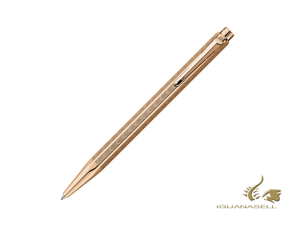 Caran d´Ache Ecridor Chevron Ballpoint pen, PVD Gold, Gold, 898.208