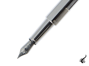 Caran d´Ache Ecridor Chevron Fountain Pen, Palladium, Silver, 958.286