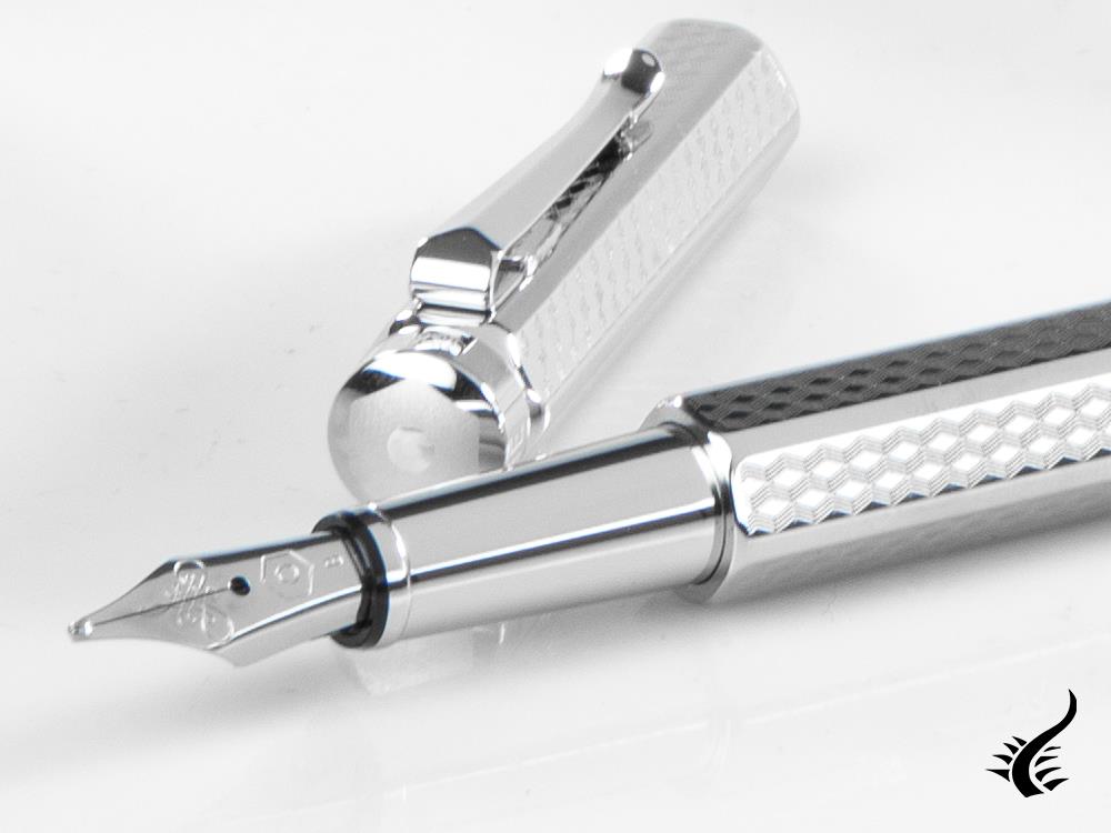 Caran d´Ache Ecridor Cubrik Fountain Pen, Palladium, Silver, 958.377