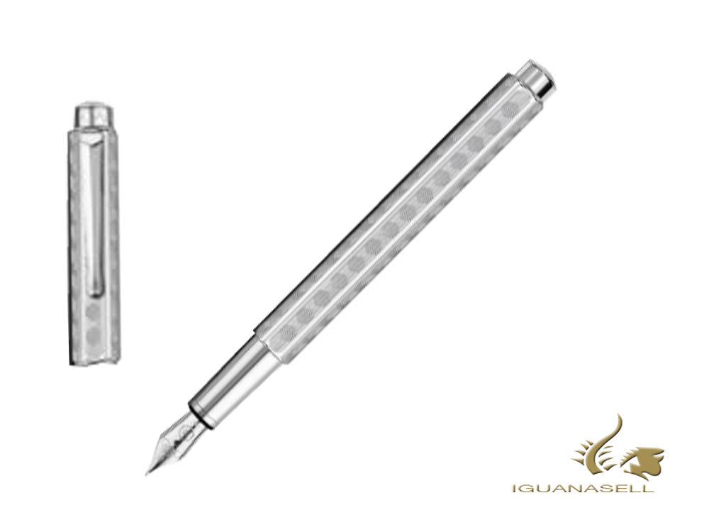 Caran d´Ache Ecridor Heritage Fountain Pen, Palladium, Silver, 958.349