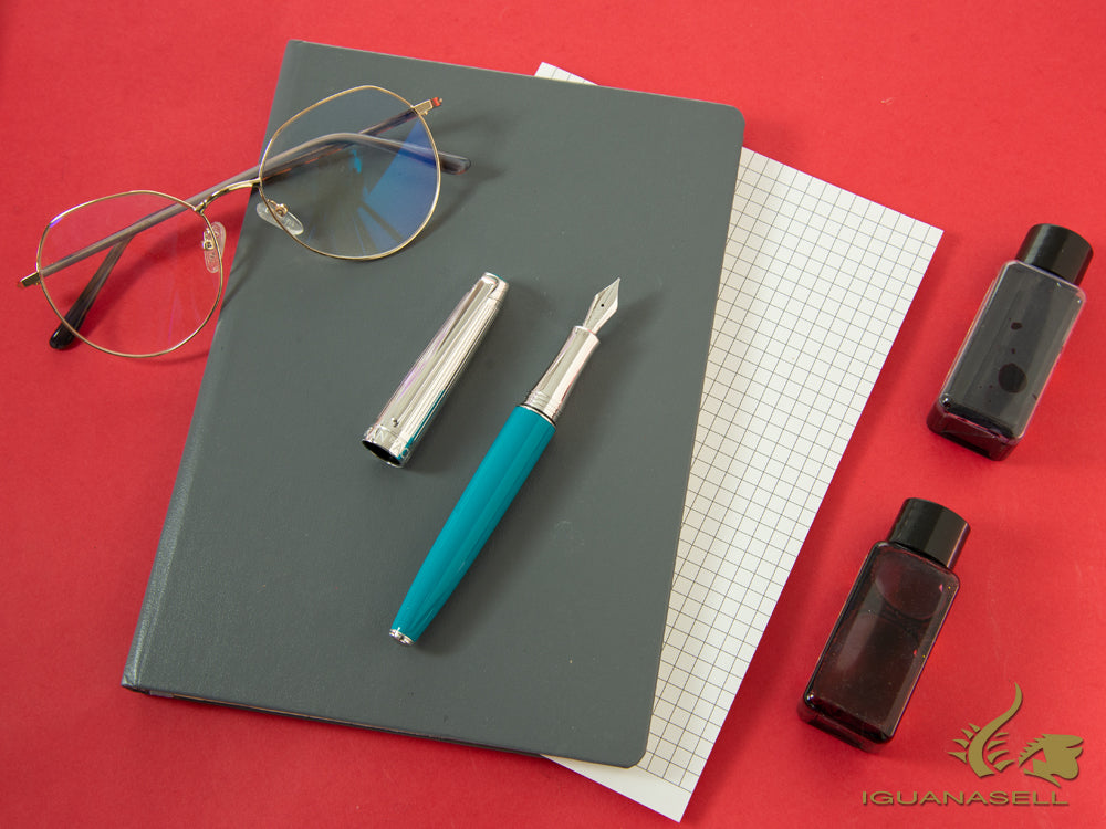 Caran d´Ache Léman Bicolor Turquoise Fountain Pen, Lacquer, 4799.171