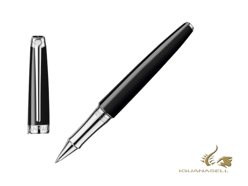 Caran d´Ache Léman Ebony Black Rollerball pen, Lacquer, Rhodium, Black, 4779.782