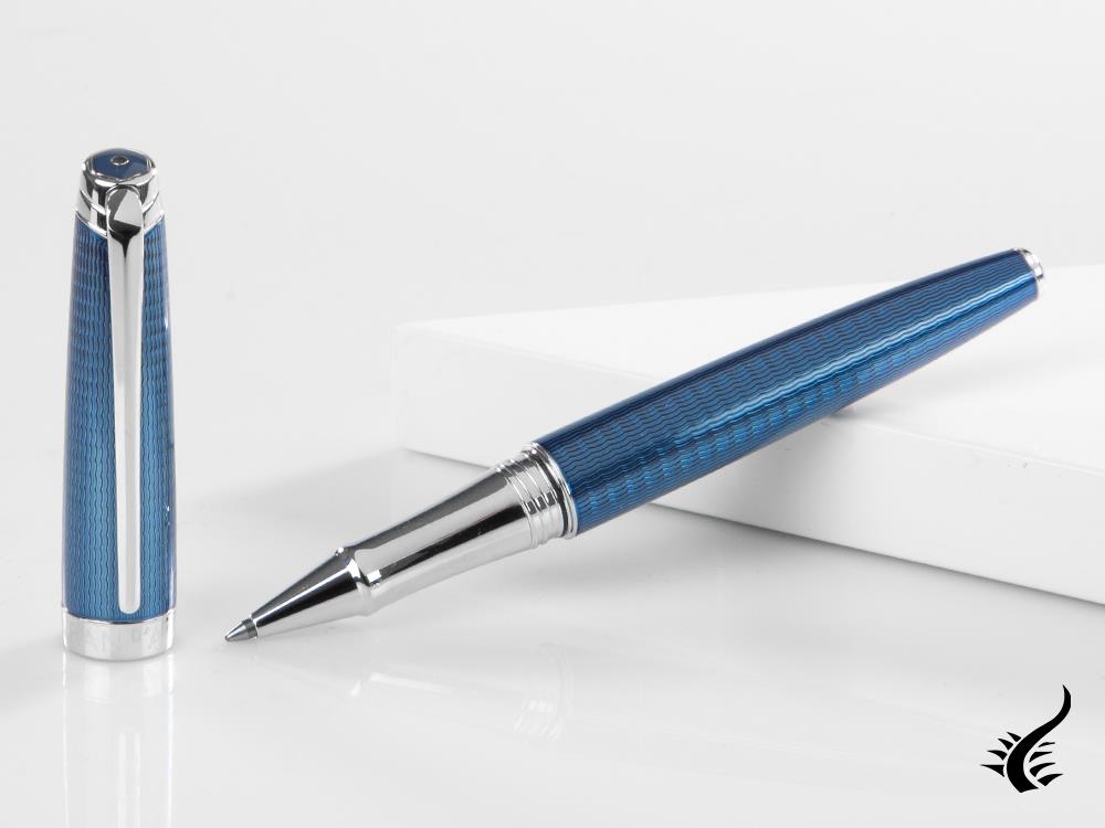 Caran d´Ache Léman Grand Bleu Rollerball pen, Lacquer, Rhodium Trims, 4779.168