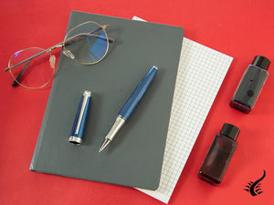 Stylo roller Caran d´Ache Léman Grand Bleu, Laque, Finitions Rhodiées, 4779.168