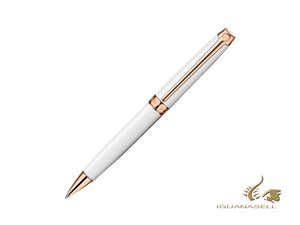 Stylo bille Caran d´Ache Léman Plaqué Or Rose Blanc, Laque, 4789.581