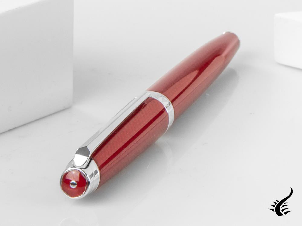 Caran d´Ache Léman Rouge Carmin Fountain Pen, Red, Rhodium, 4799.580