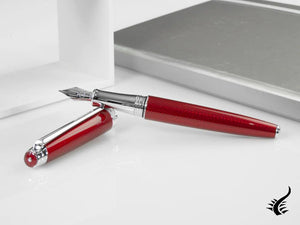 Stylo plume Caran d´Ache Léman Rouge Carmin, rouge, rhodium, 4799.580