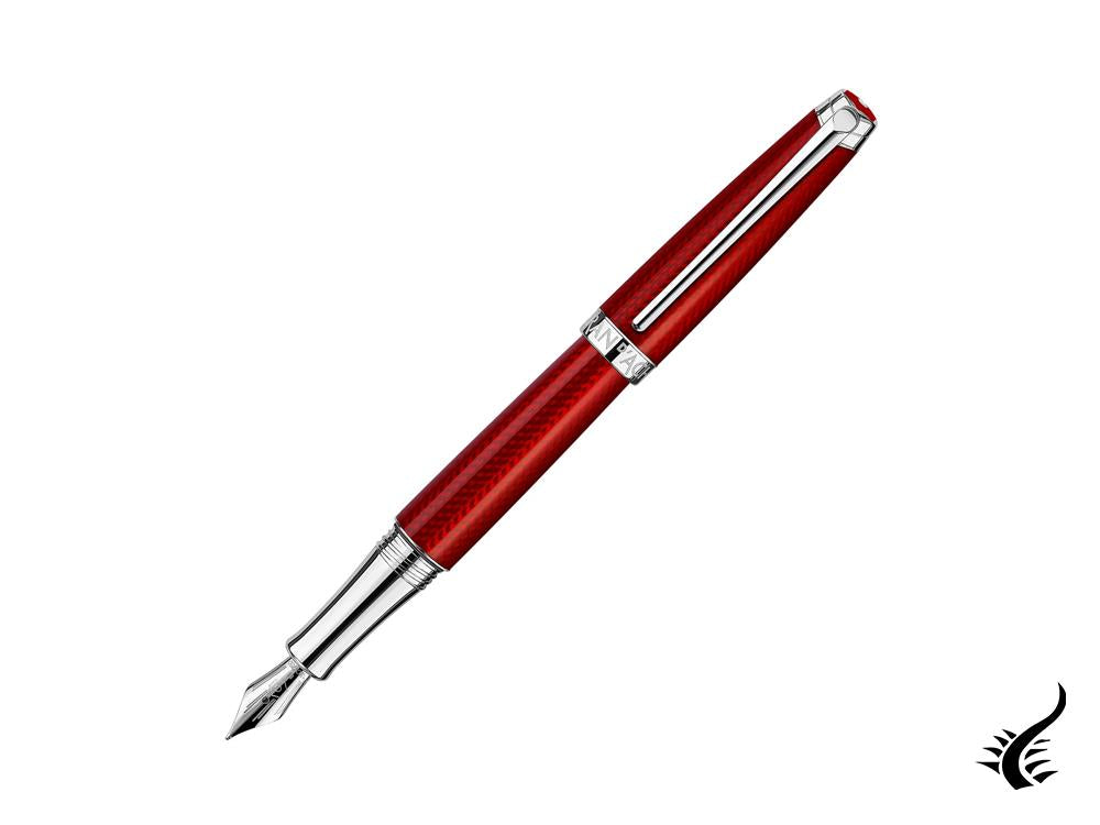 Caran d´Ache Léman Rouge Carmin Fountain Pen, Red, Rhodium, 4799.580