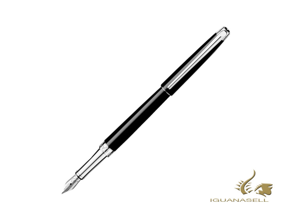 Caran d´Ache Léman Slim Black Ebony Fountain Pen, Black, 4791.782