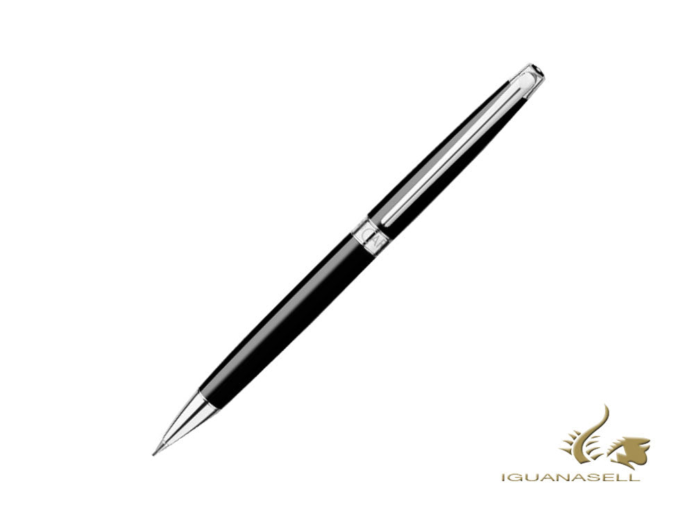 Crayon mécanique Caran d´Ache Léman Slim Black Ebony, Noir, Rhodium, 4761.782