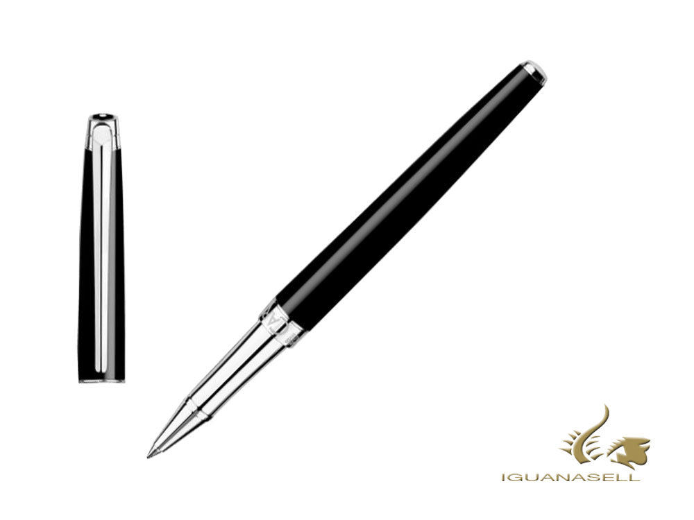 Stylo roller Caran d´Ache Léman Slim Black Ebony, Laque, Noir, 4771.782