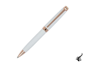 Caran d´Ache Léman Slim White Rosegold Ballpoint pen, Lacquer, White, 4781.001