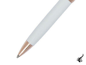 Stylo bille Caran d´Ache Léman Slim White Rosegold, Laque, Blanc, 4781.001