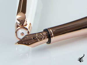 Caran d´Ache Léman Slim White Rosegold Fountain Pen, White, C4791.001