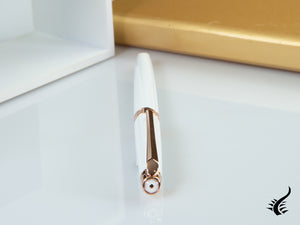 Caran d´Ache Léman Slim White Rosegold Fountain Pen, White, C4791.001