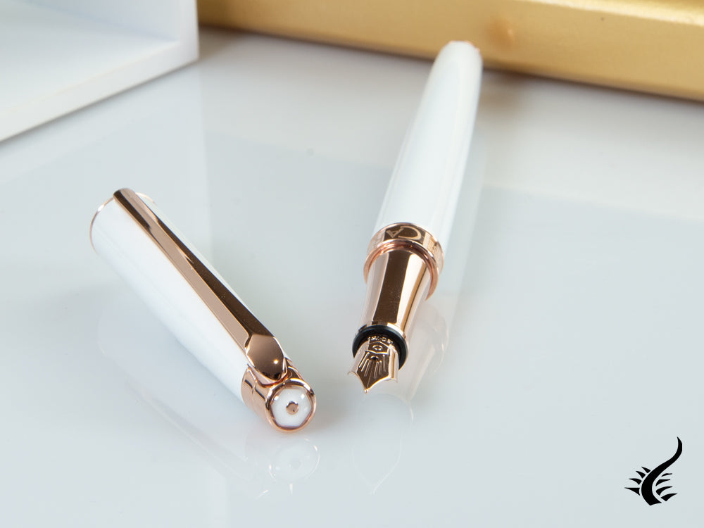 Stylo plume Caran d´Ache Léman Slim White Rosegold, blanc, C4791.001