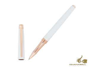 Stylo roller Caran d´Ache Léman Slim White Rosegold, Laque, Blanc, 4771.001