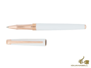 Stylo roller Caran d´Ache Léman Slim White Rosegold, Laque, Blanc, 4771.001