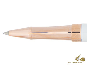 Stylo roller Caran d´Ache Léman Slim White Rosegold, Laque, Blanc, 4771.001