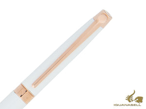 Stylo roller Caran d´Ache Léman Slim White Rosegold, Laque, Blanc, 4771.001