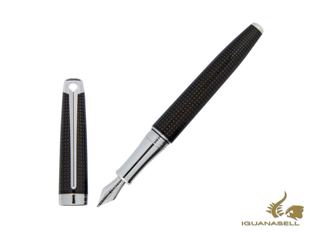 Caran d'Ache Stylo Plume Léman de Nuit, Laque Noire, Noir, 4799.019