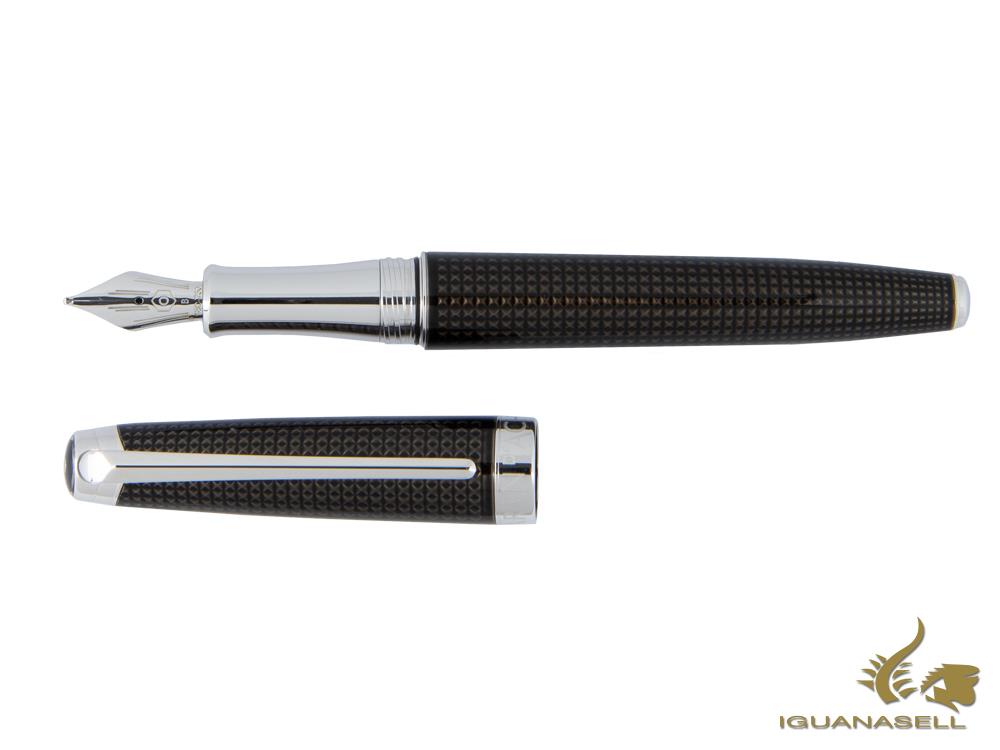 Caran d´Ache Léman de Nuit Fountain Pen, Black Lacquer, Black, 4799.019