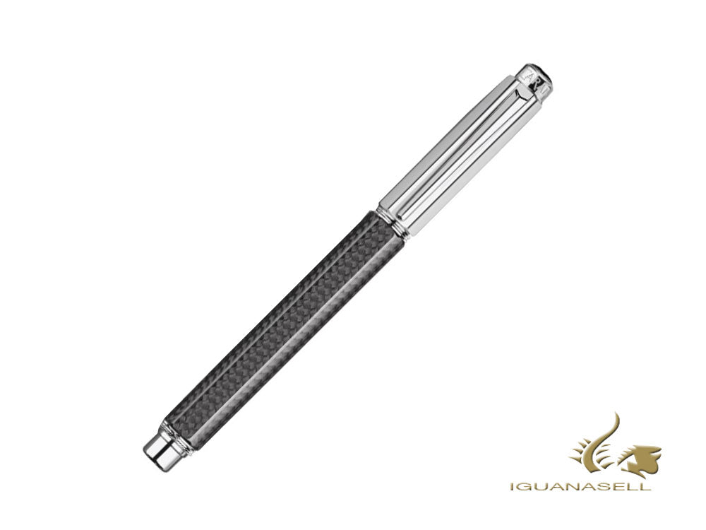 Stylo roller Caran d´Ache Varius Carbon, Carbone, Rhodium, Noir, C4470.017