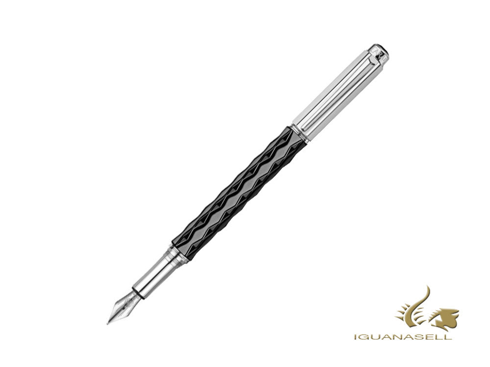 Stylo plume Caran d'Ache Varius Ceramic Black, rhodié, C4490.109