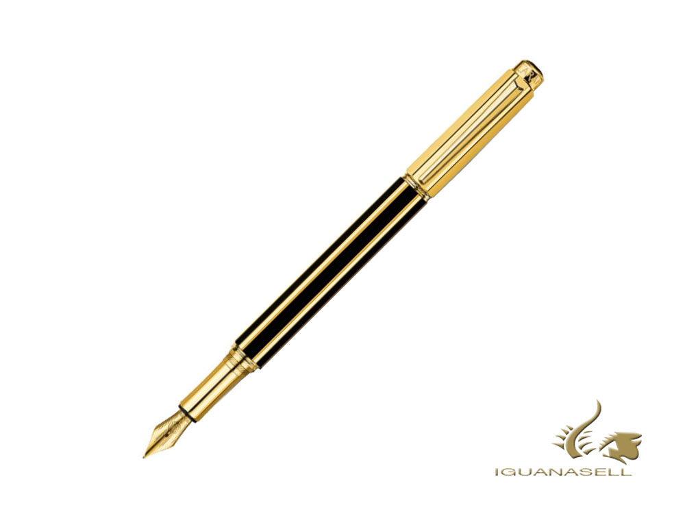 Stylo plume Caran d'Ache Varius China Black, PVD or, C4490.018