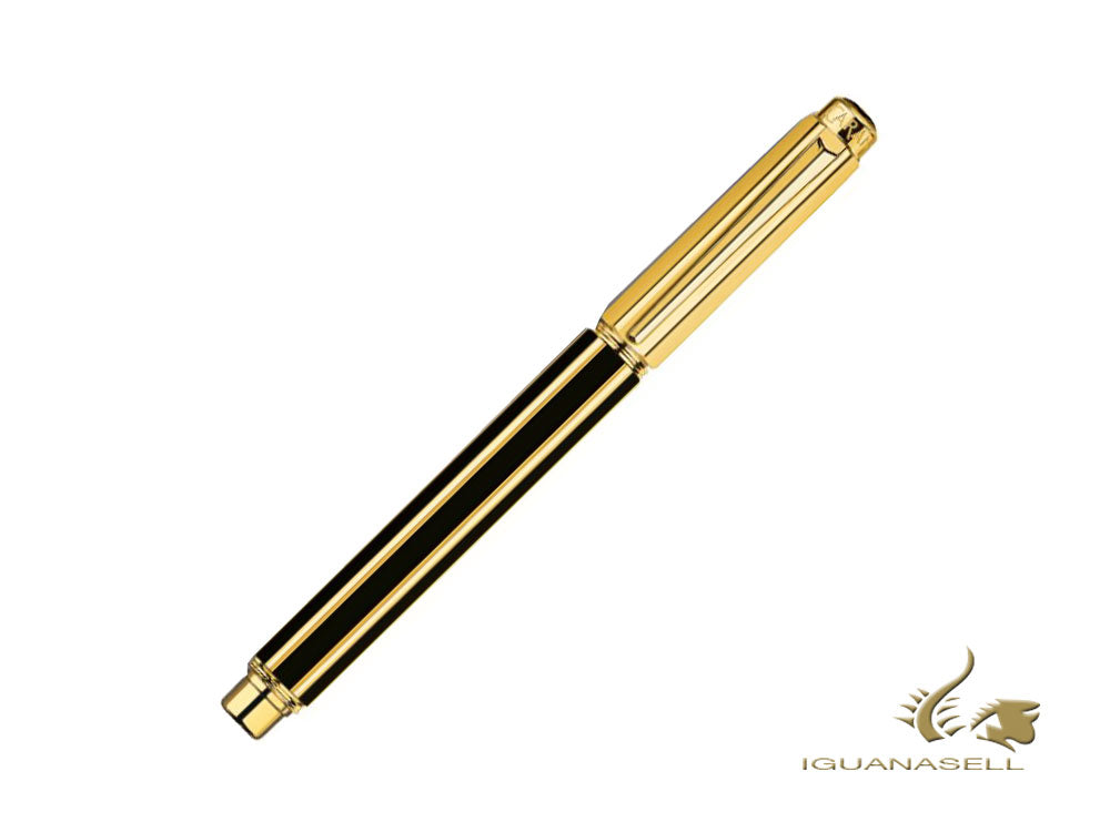 Stylo plume Caran d'Ache Varius China Black, PVD or, C4490.018