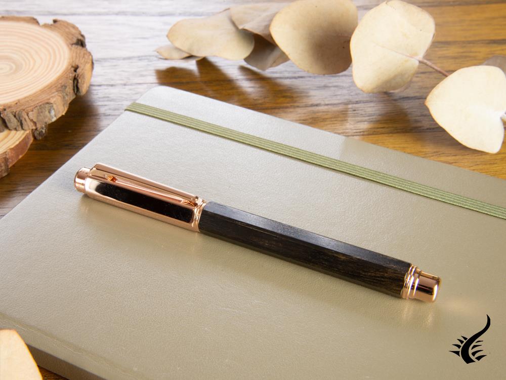 Caran d´Ache Varius Ebony Fountain Pen, PVD Rose Gold, Brown, 4490.142