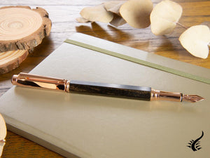 Caran d´Ache Varius Ebony Fountain Pen, PVD Rose Gold, Brown, 4490.142