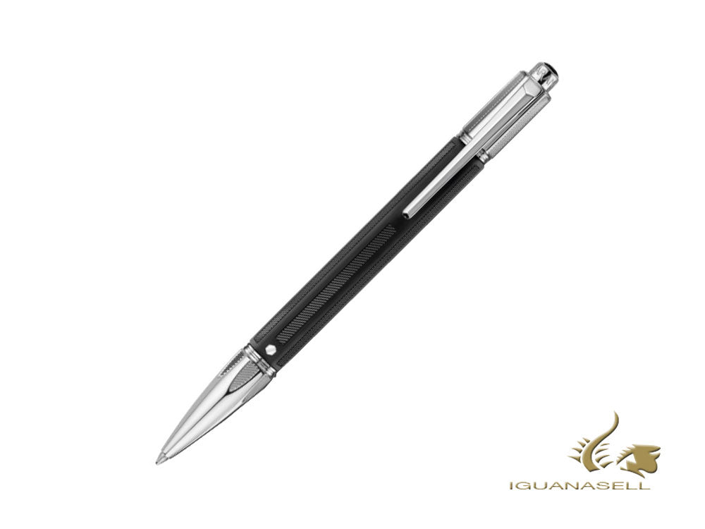 Stylo bille Caran d´Ache Varius Rubracer, Caoutchouc, Noir, Rhodium, 4480.085