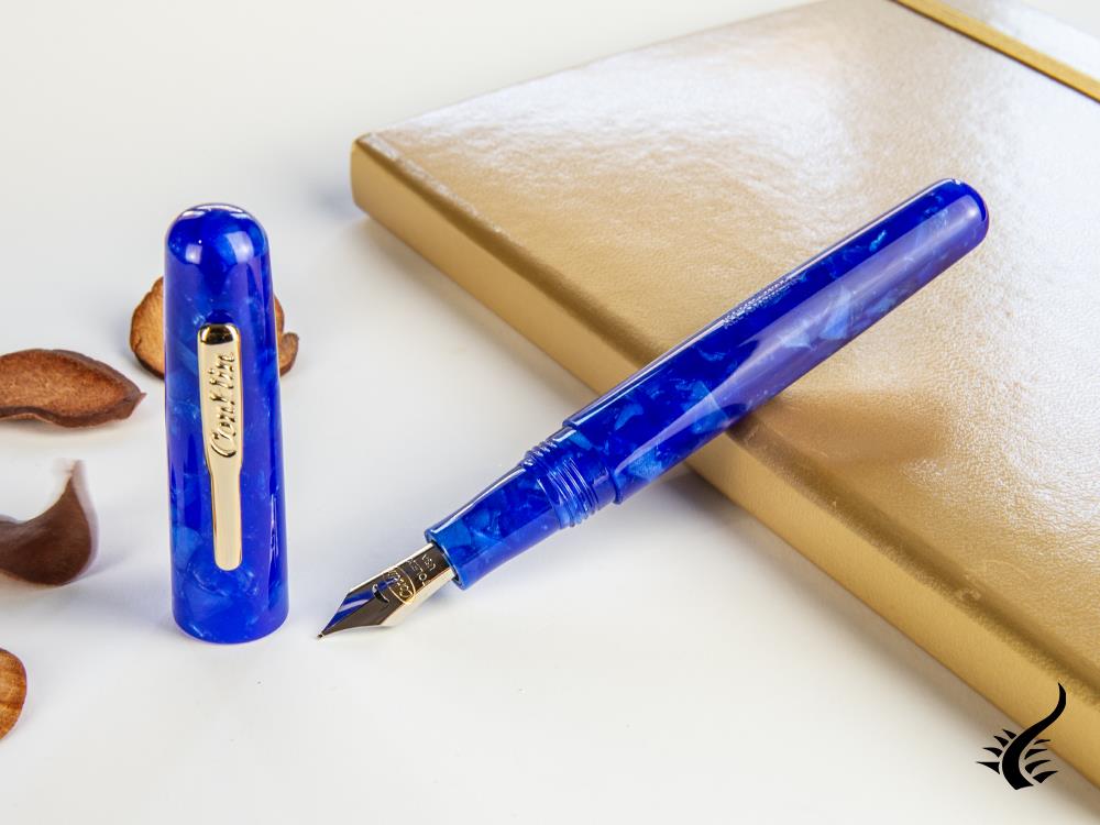 Stylo plume Conklin All American Lapis Blue, résine, acier, CK71442