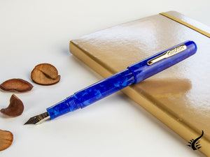 Conklin All American Lapis Blue Fountain Pen, Resin, Steel, CK71442