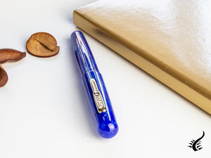 Conklin All American Lapis Blue Fountain Pen, Resin, Steel, CK71442