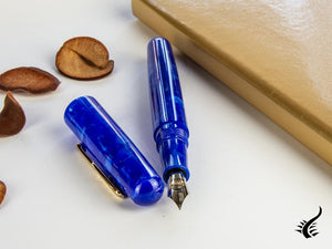 Conklin All American Lapis Blue Fountain Pen, Resin, Steel, CK71442