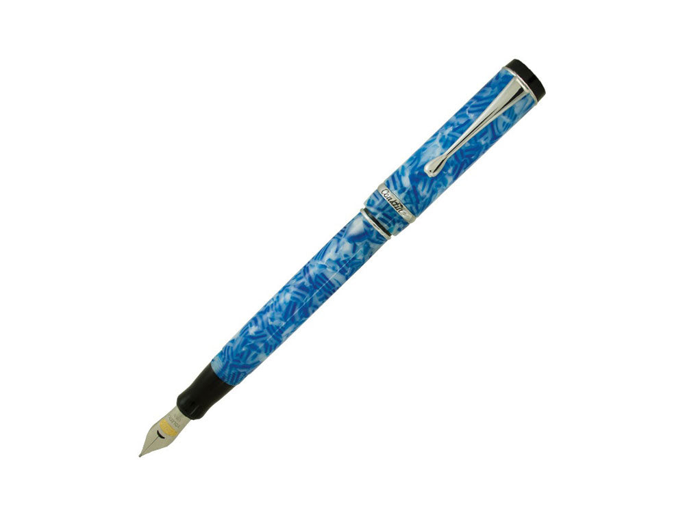 Stylo plume Conklin Duragraph Ice Blue, résine, chrome, CK71352