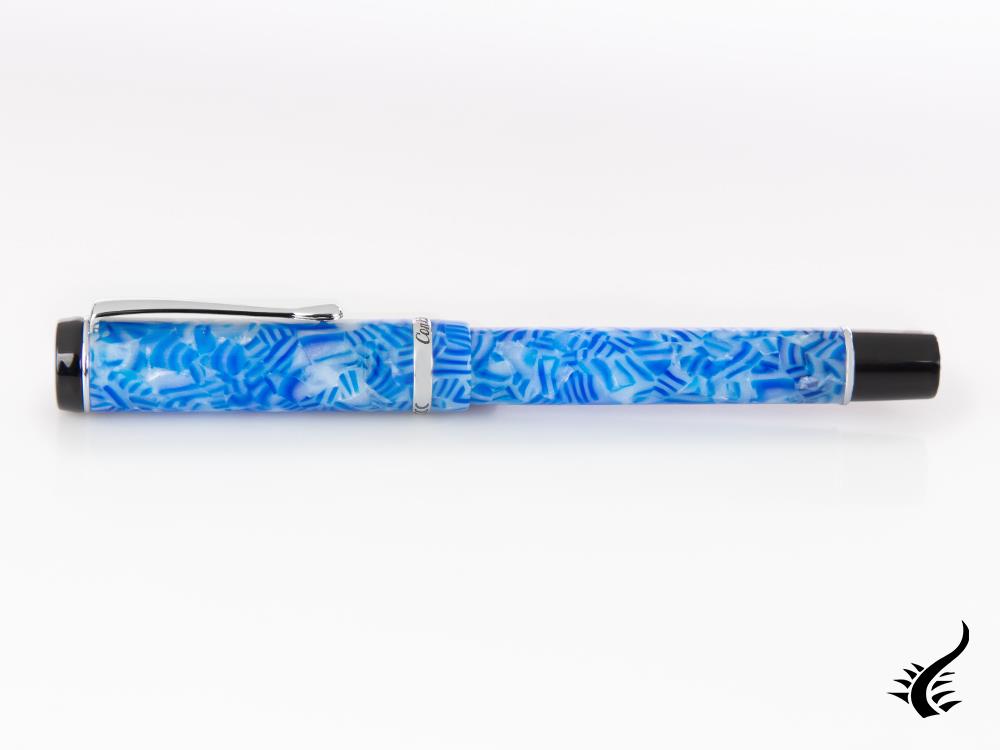 Conklin Duragraph Ice Blue Fountain Pen, Resin, Chrome, CK71352