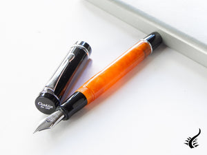 Stylo plume Conklin Duragraph Orange Nights, résine, chrome, CK71372