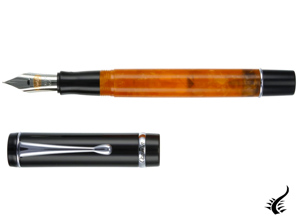 Conklin Duragraph Orange Nights Fountain Pen, Resin, Chrome, CK71372